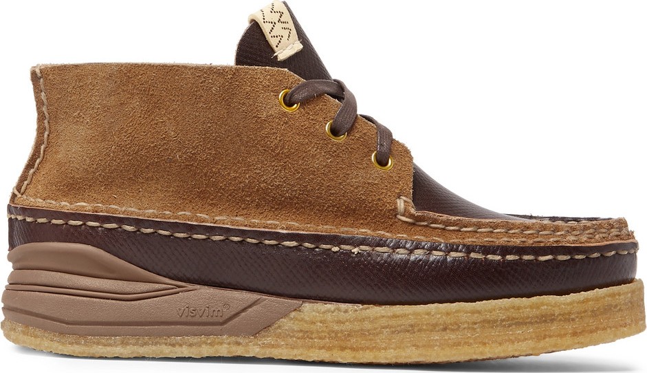 Visvim Canoe Moc II Cross-Grain Leather and Suede Boots