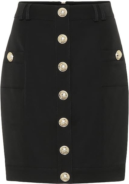 Balmain Wool mini skirt