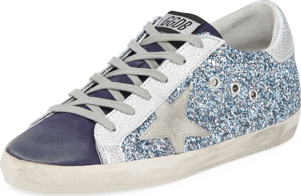 Golden Goose Deluxe Brand Superstar Glitter Platform Sneakers