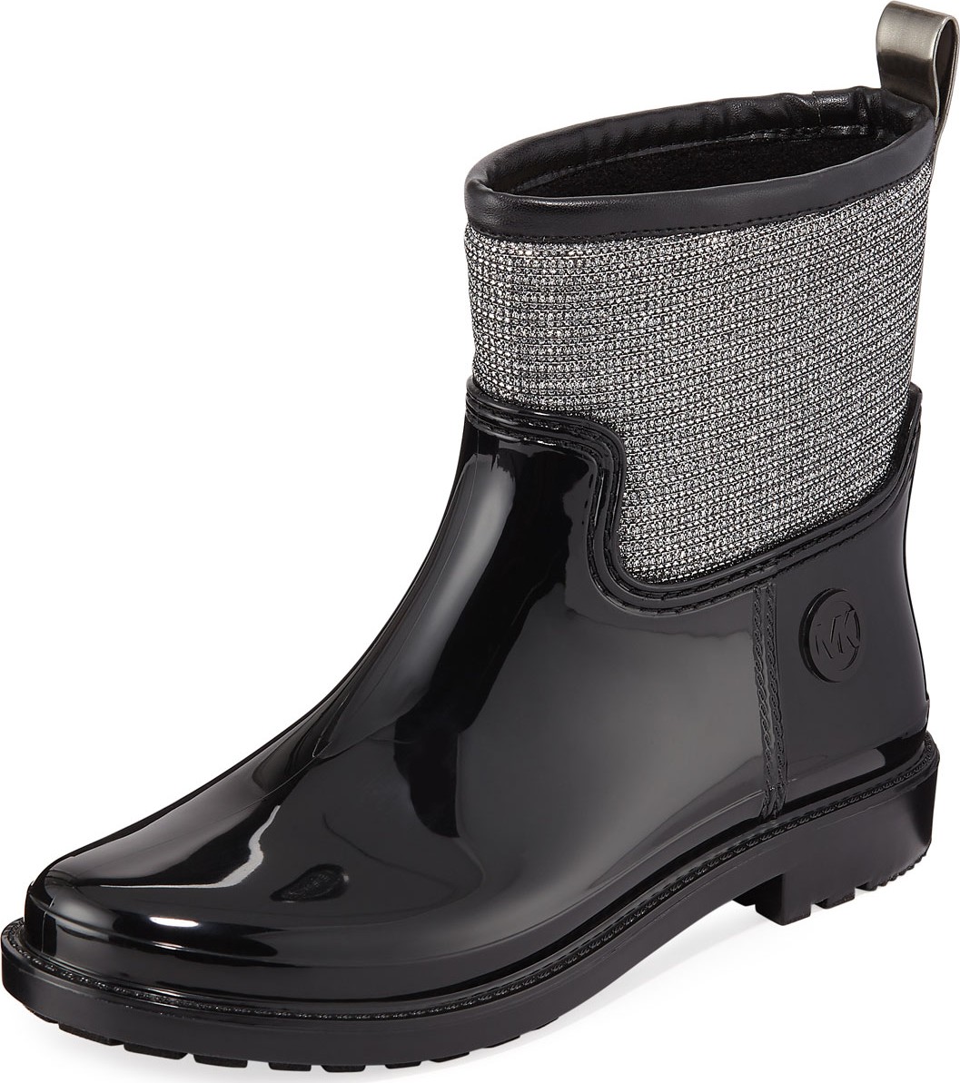 MICHAEL MICHAEL KORS Blakely Glitter Metallic Rain Boots