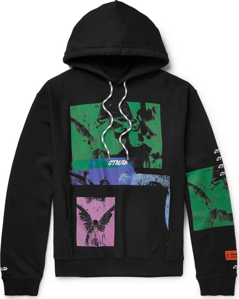 Heron Preston Oversized Printed Loopback Cotton-Jersey Hoodie