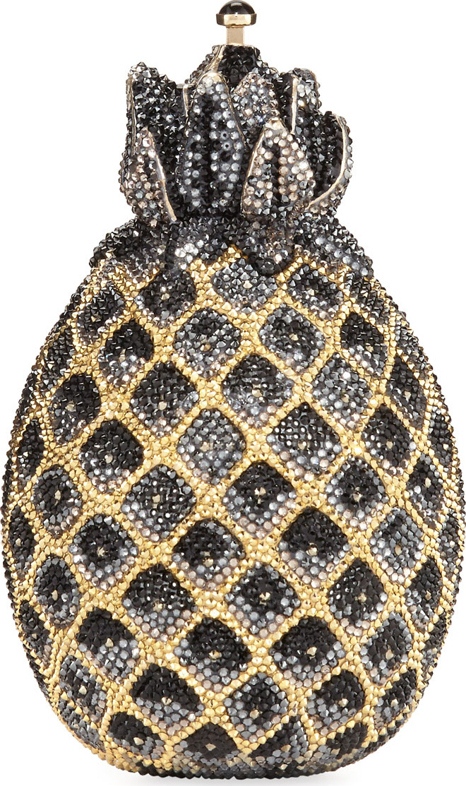 Judith Leiber Hilo Pineapple Crystal Clutch Bag