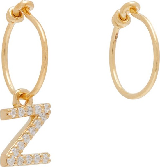 Theodora Warre Z-charm gold-plated earrings