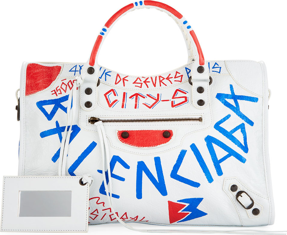 Balenciaga Classic City Small Graffiti Satchel Bag