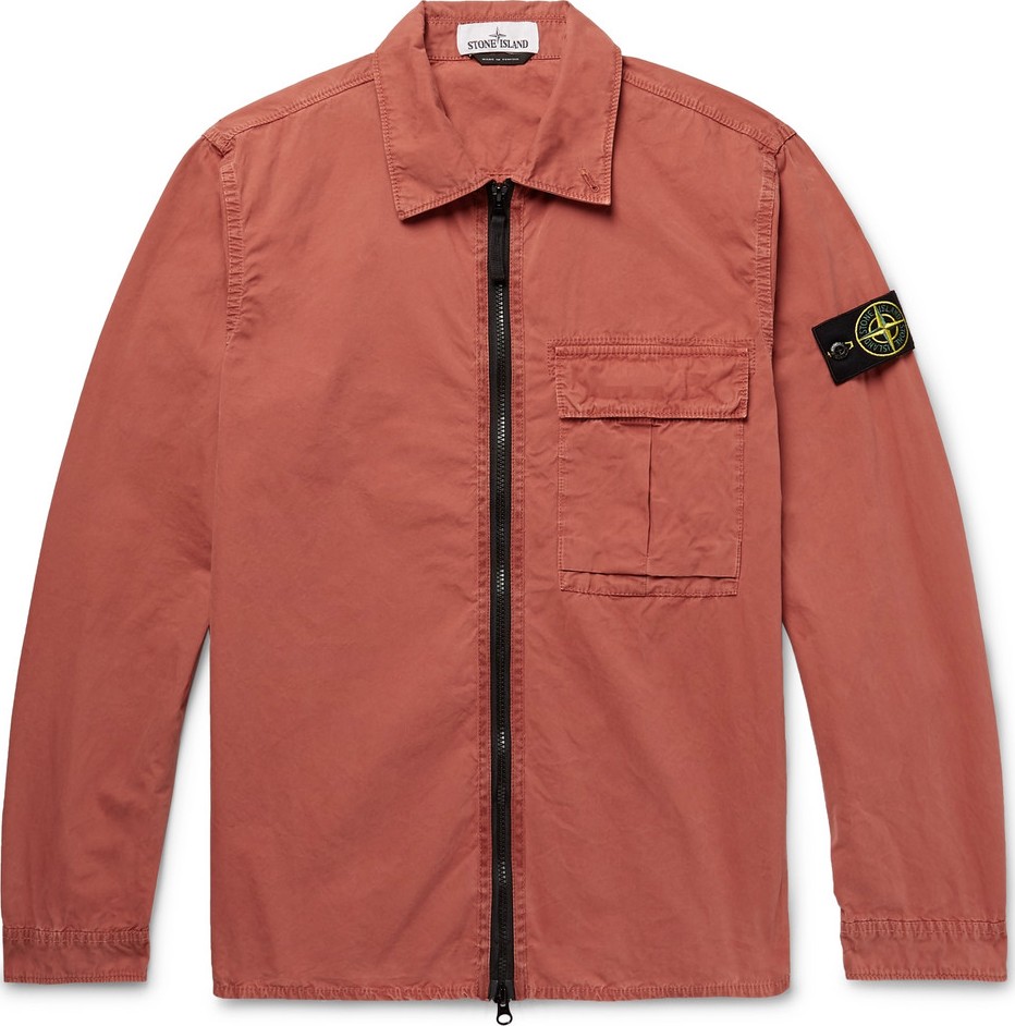 Stone Island Brushed Cotton-Gabardine Overshirt