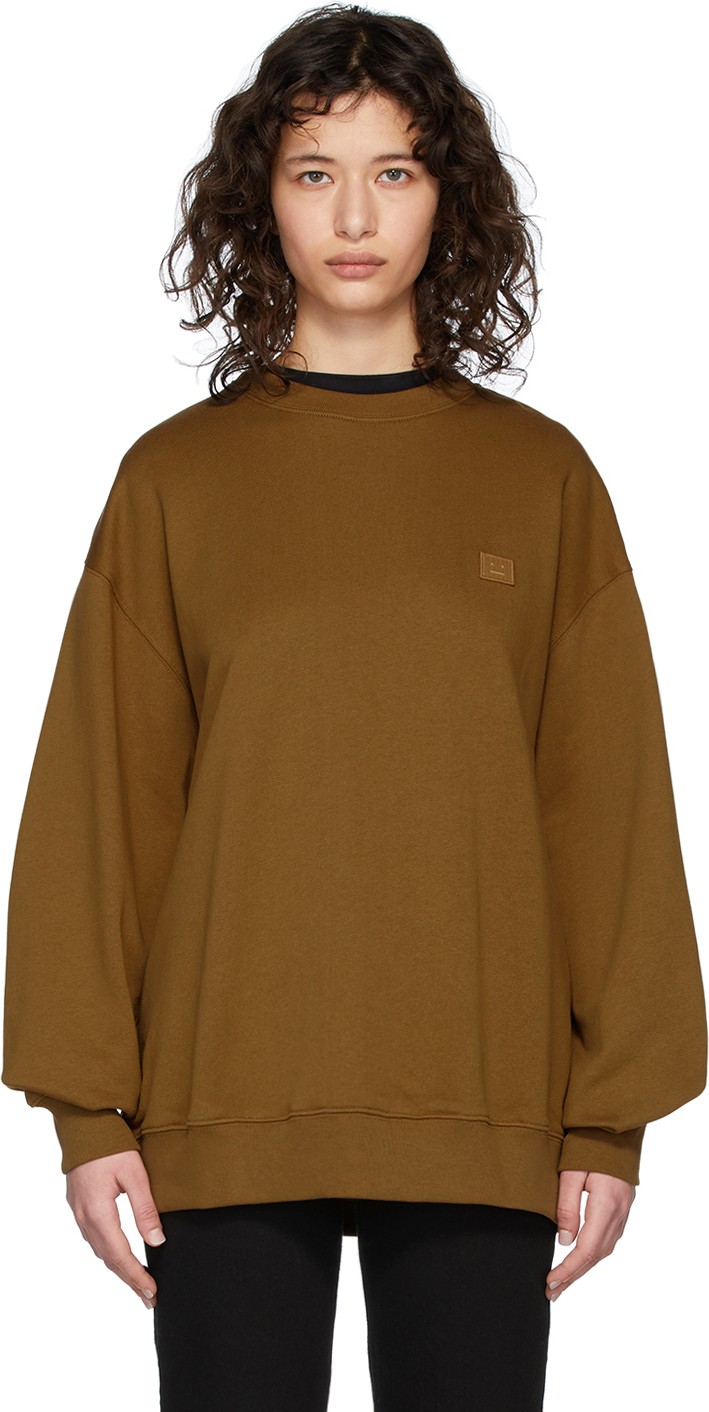Acne Studios Brown Oversized Face Sweatshirt