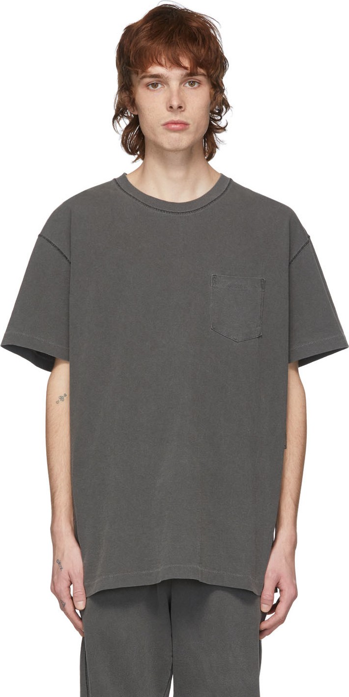 John Elliott Grey Loose Stitch Pocket T-Shirt