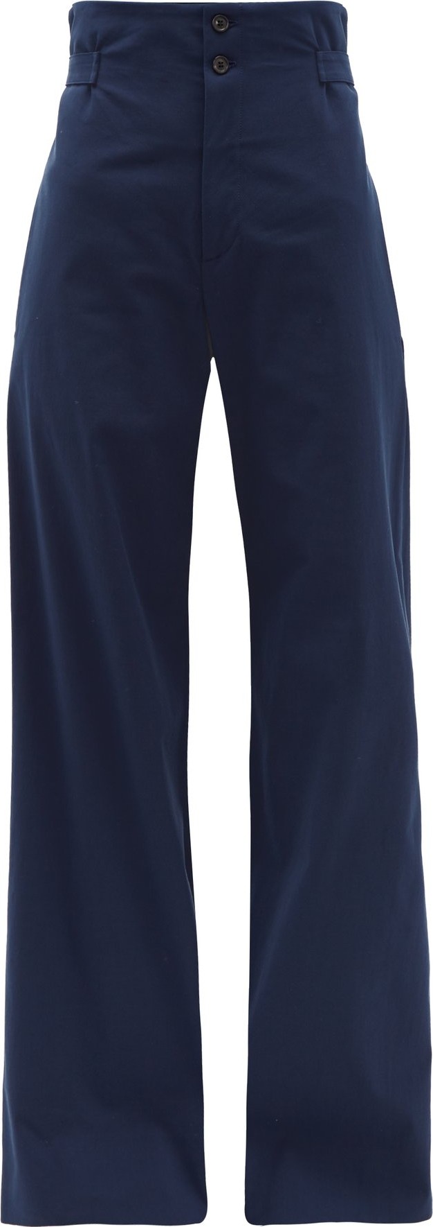 Connolly High-rise cotton-blend wide-leg trousers