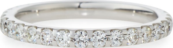 Memoire Diamond Eternity Band in 18K White Gold, 1.0 tdcw