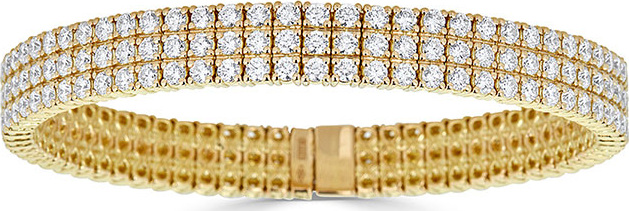 ZYDO 18k Yellow Gold Stretch Diamond Bracelet