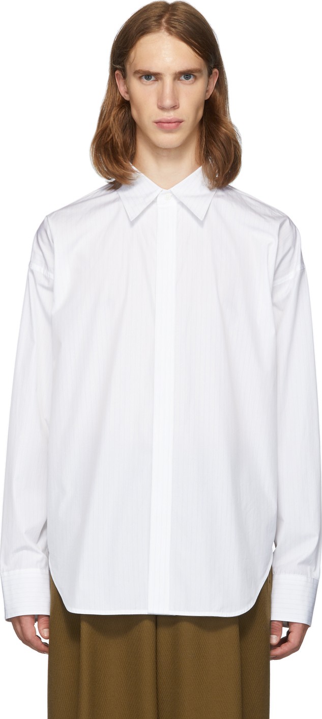 Marni White Pinstripe Shirt