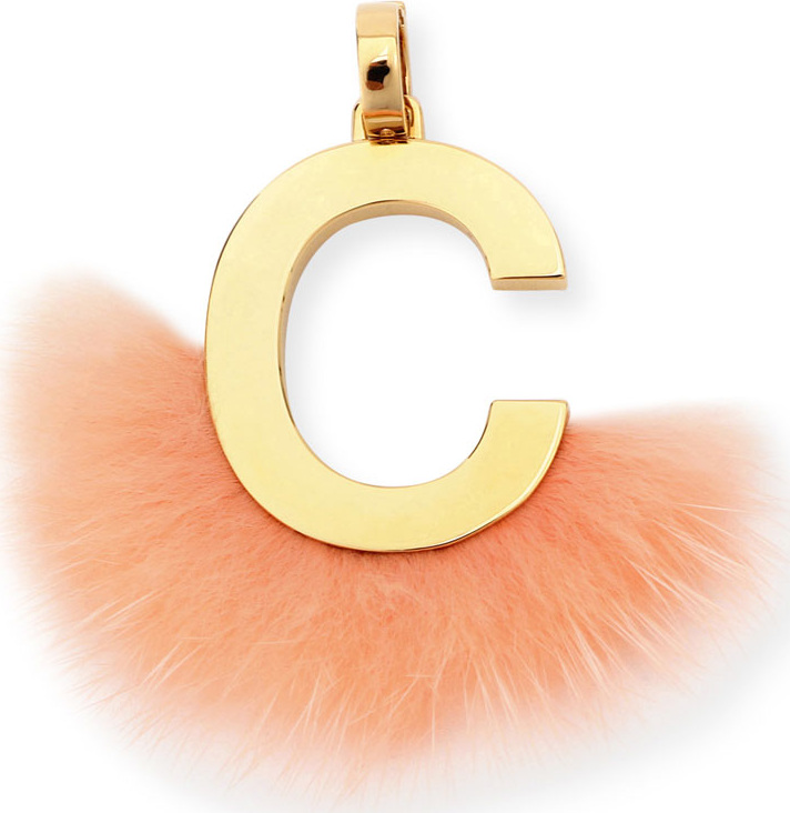 Fendi ABClick Letter C Mink Charm for Handbag, Multi