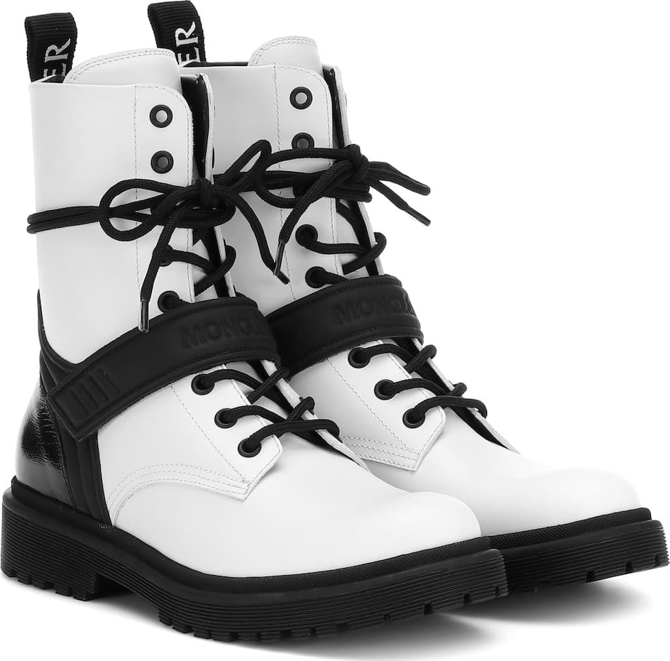 Moncler Calypso leather ankle boots