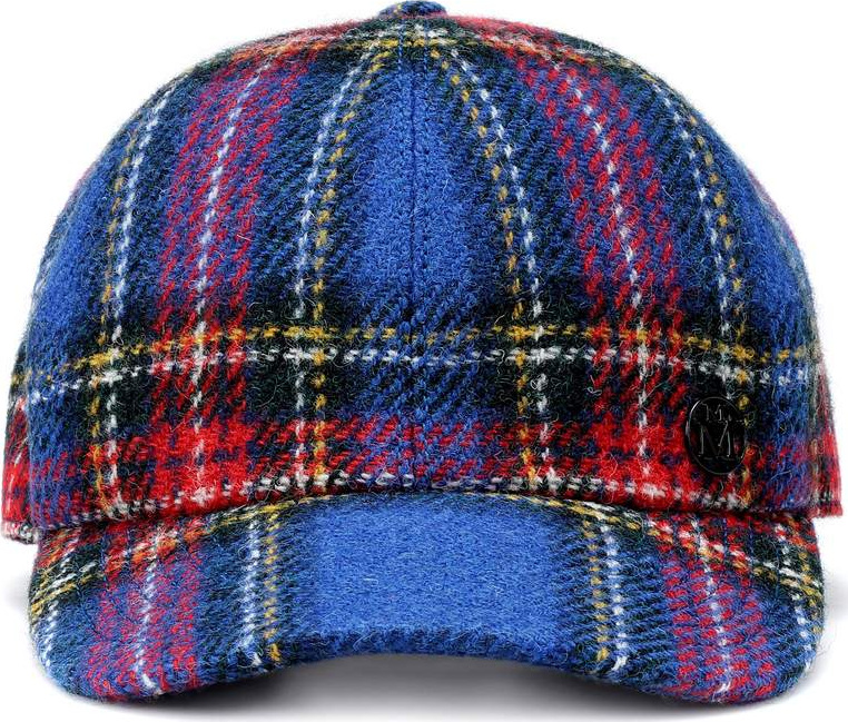Maison Michel Tiger tartan wool cap
