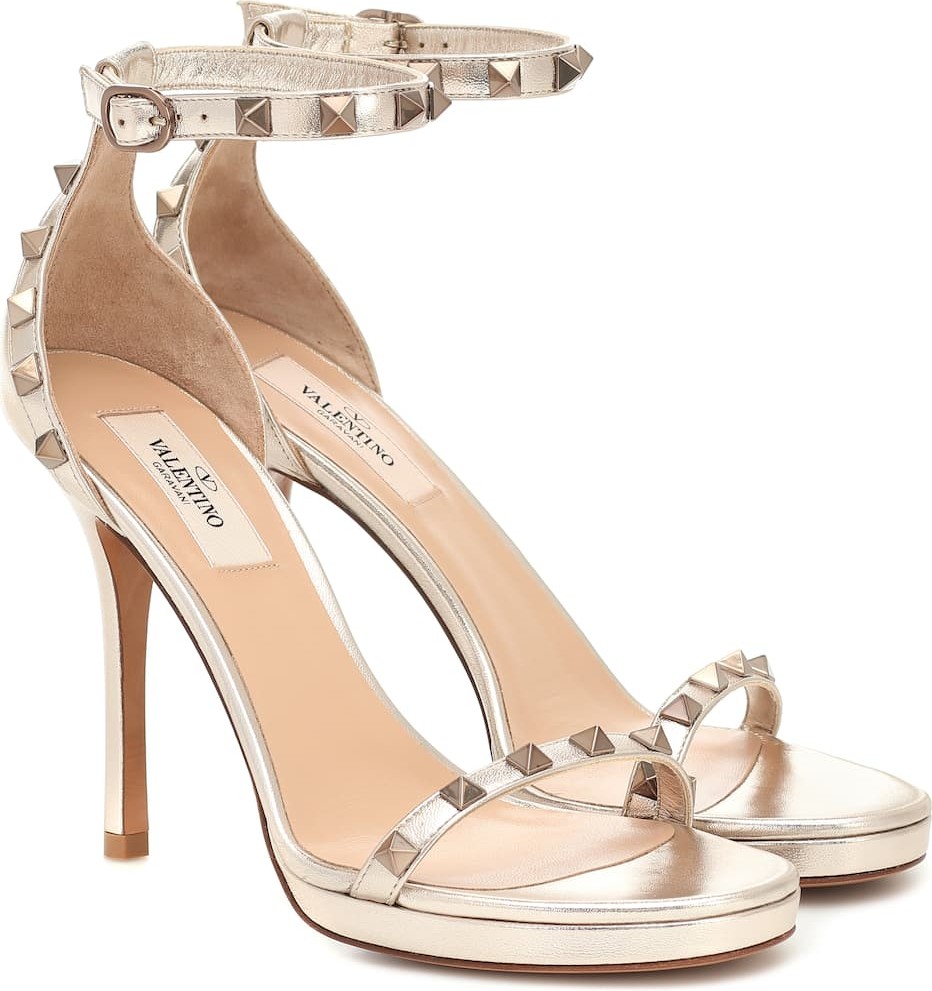 Valentino Valentino Garavani Rockstud leather plateau sandals