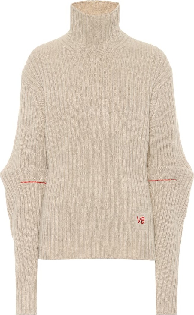 Victoria Beckham Ribbed wool turtleneck sweater