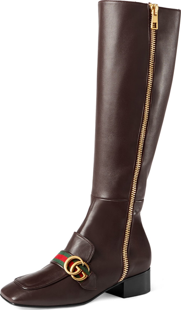 Gucci Peyton Side Zip Knee Boots