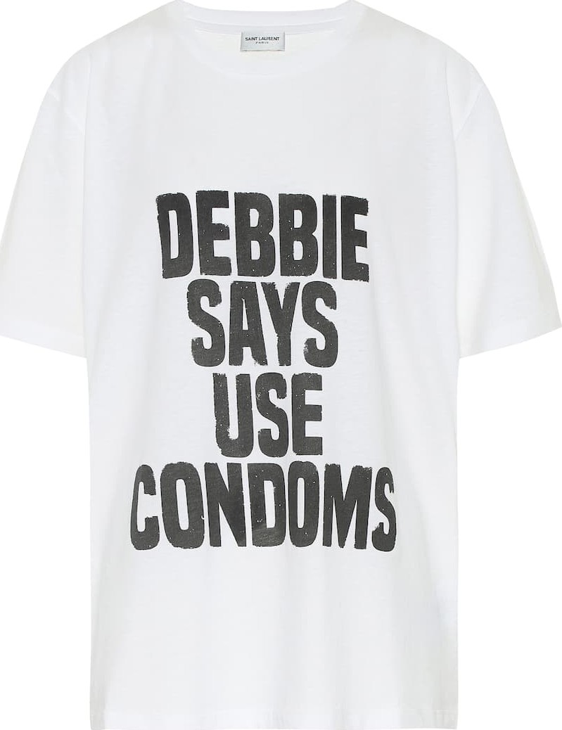 Saint Laurent Printed cotton-jersey T-shirt