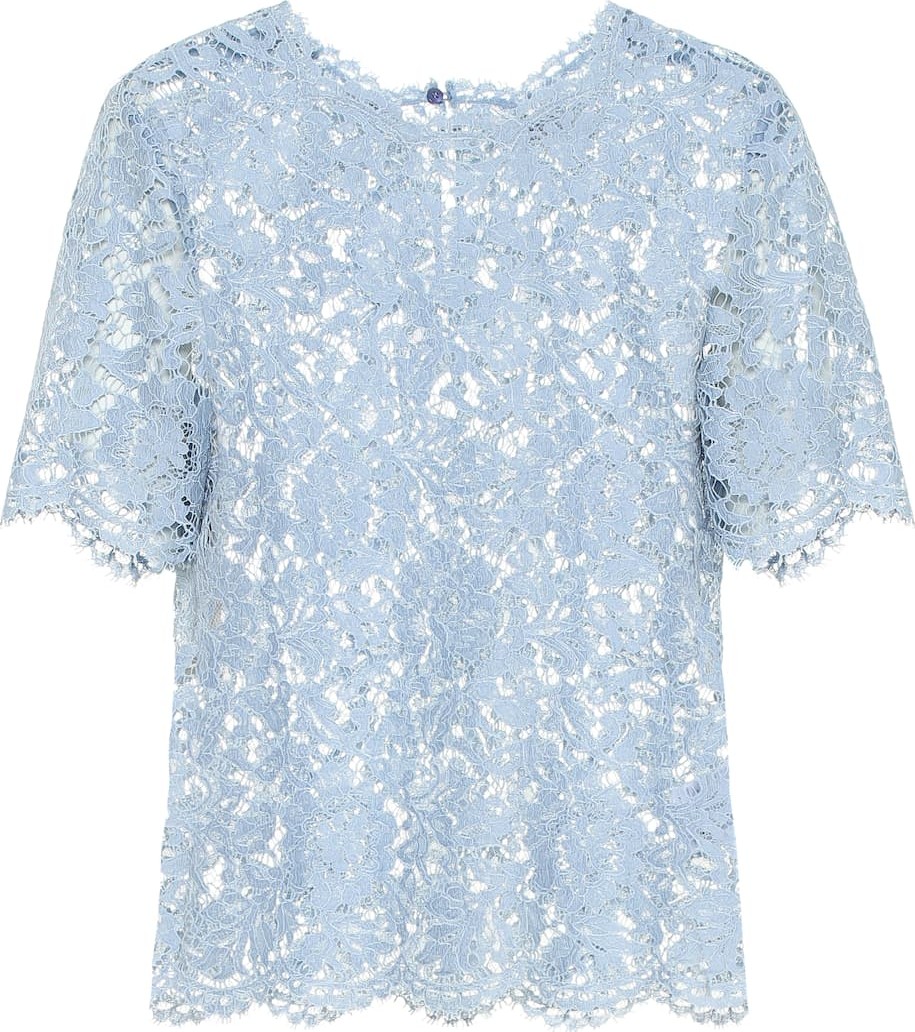 Valentino Cotton-blend lace top