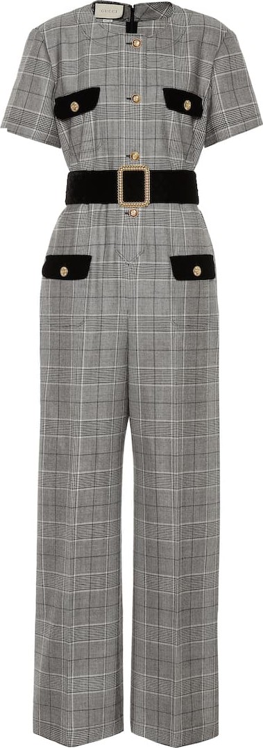 Gucci Checked wool jumpsuit