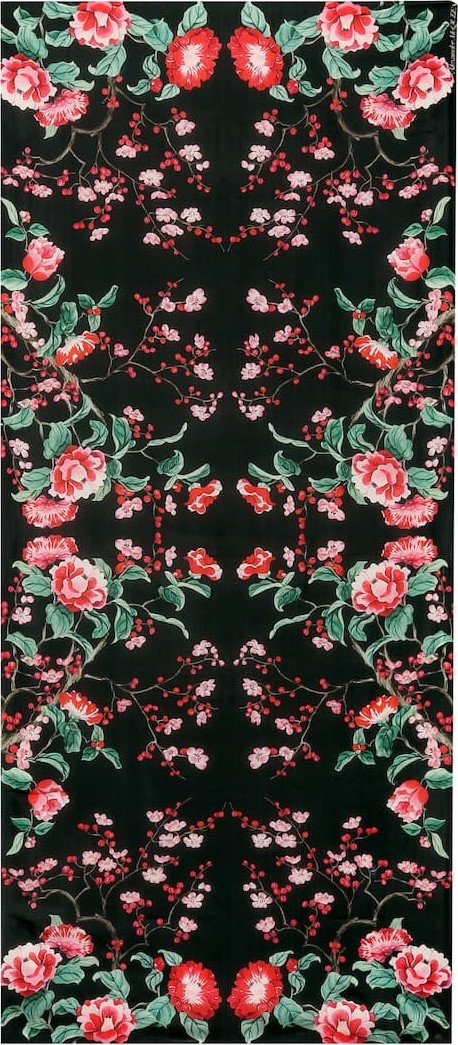 Alexander McQueen Floral silk scarf