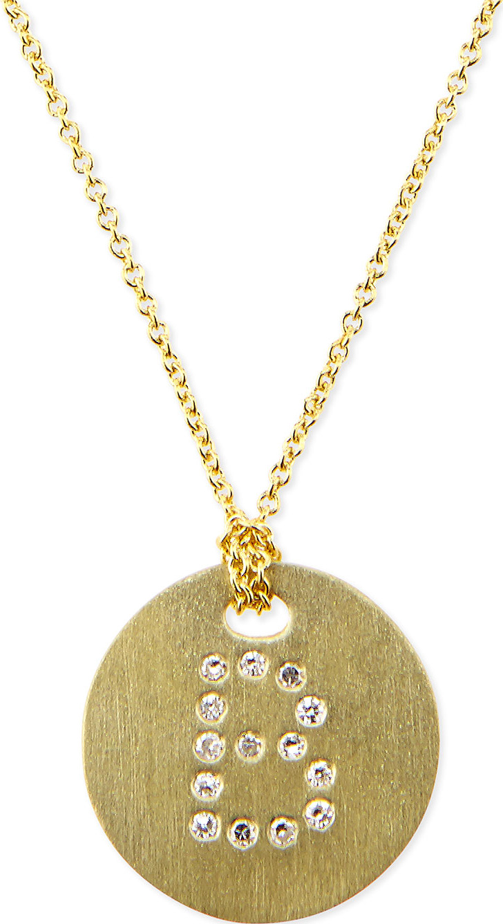 Roberto Coin Letter Medallion Necklace