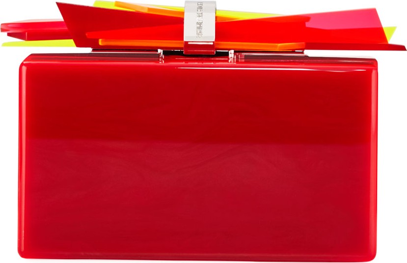 Edie Parker Wolf Ribbon Clutch Bag