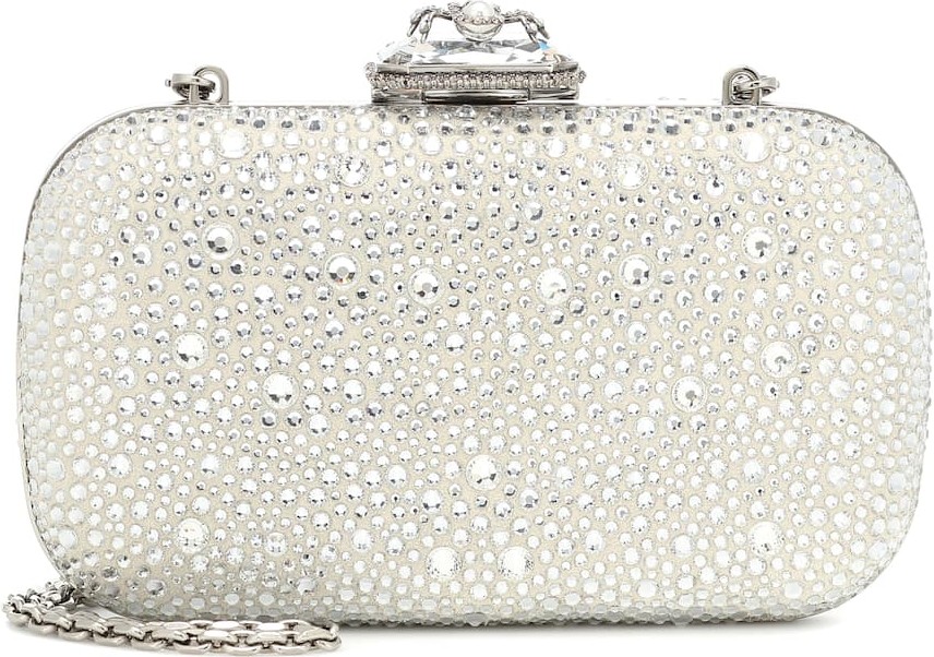 Alexander McQueen Spider Box leather clutch