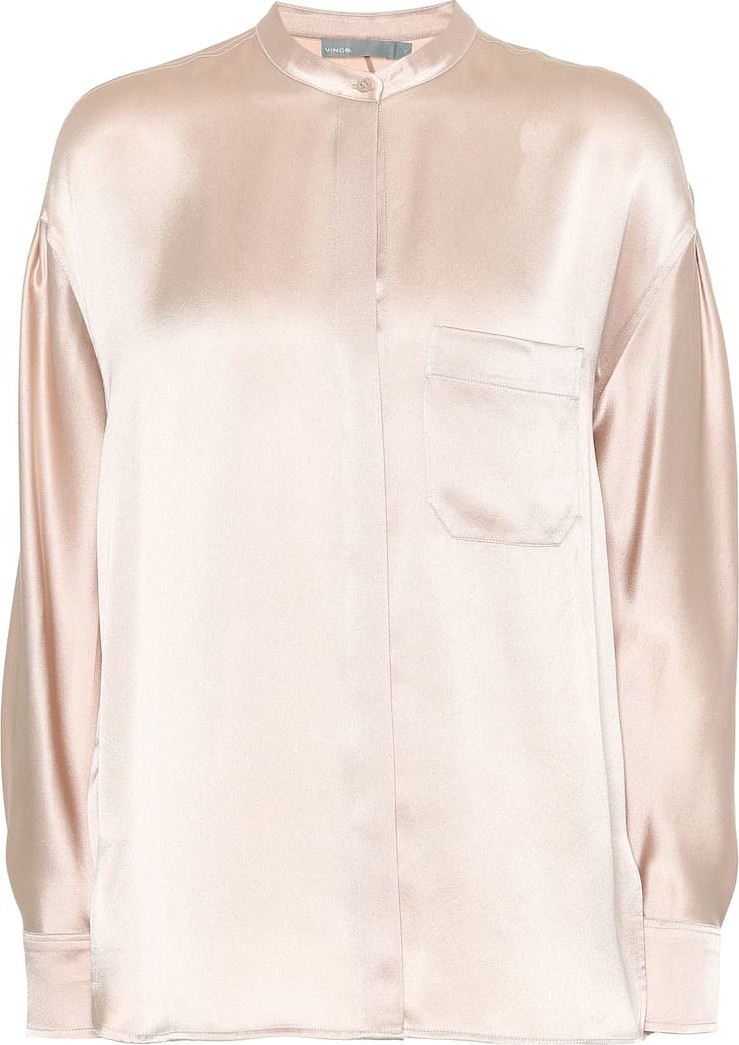 Vince Crêpe satin blouse