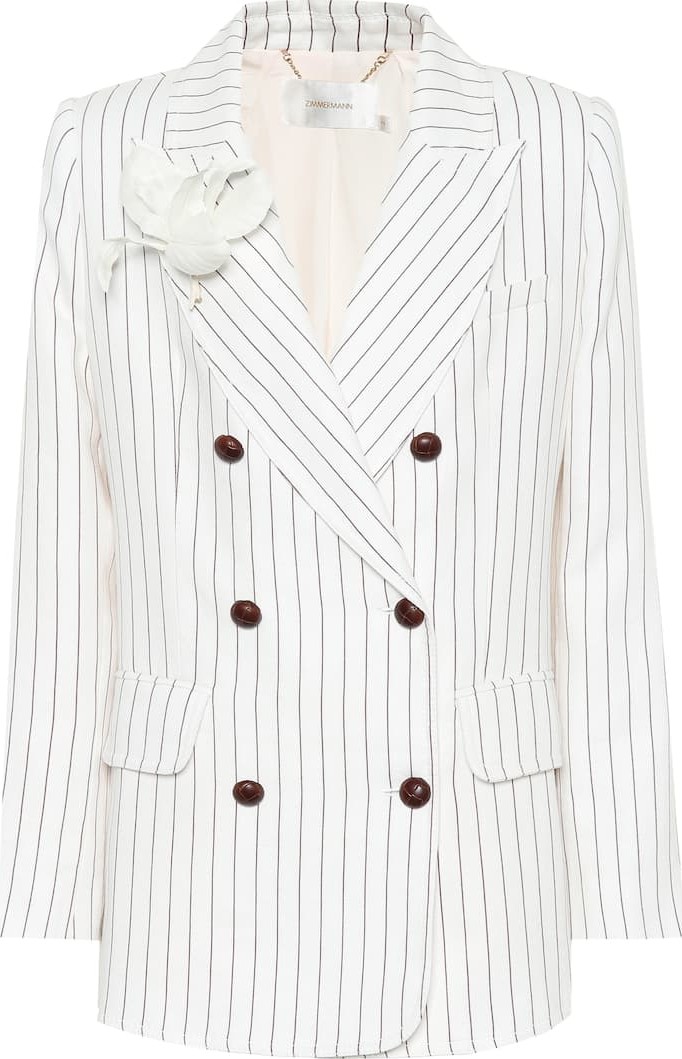 Zimmermann Corsage striped linen blazer
