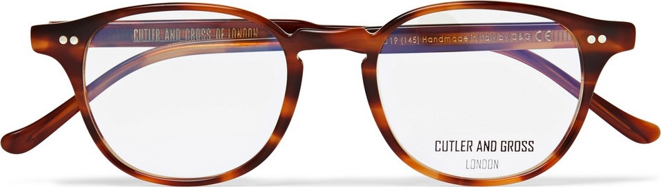 CUTLER AND GROSS Round-Frame Tortoiseshell Acetate Optical Glasses
