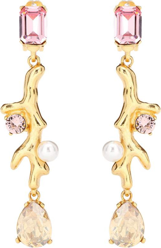 Oscar De La Renta Crystal embellished earrings