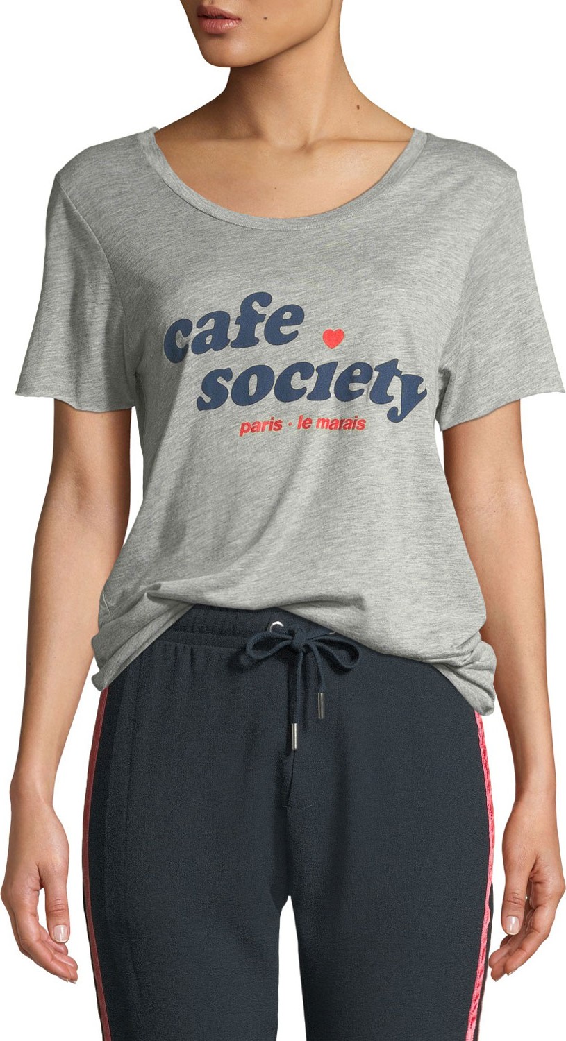 Zoe Karssen Cafe Society Graphic Crewneck Tee