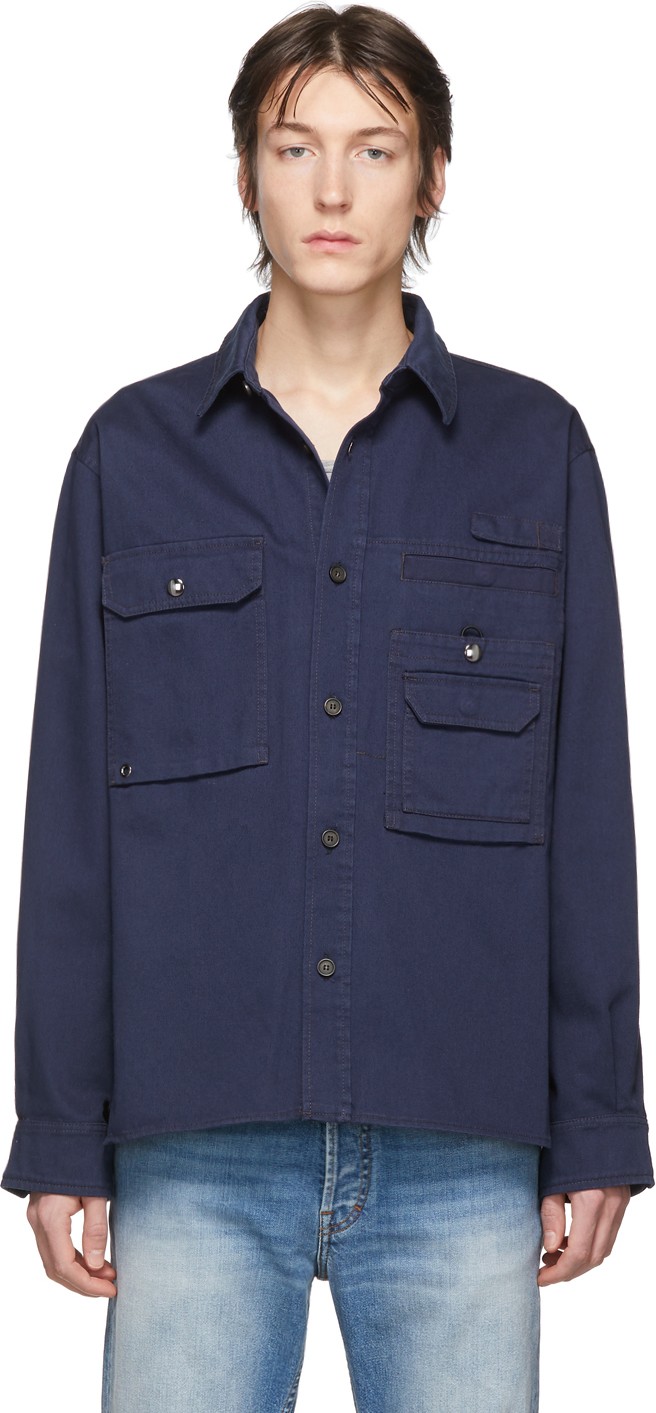 Acne Studios Navy Twill Vented Jacket