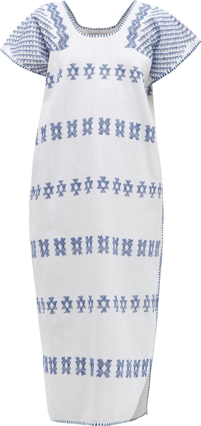 Pippa Holt Embroidered midi cotton kaftan