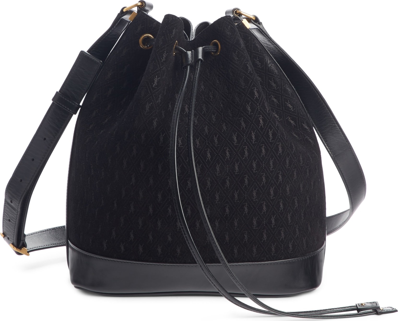 Saint Laurent Monogramme Calfskin Suede Bucket Bag