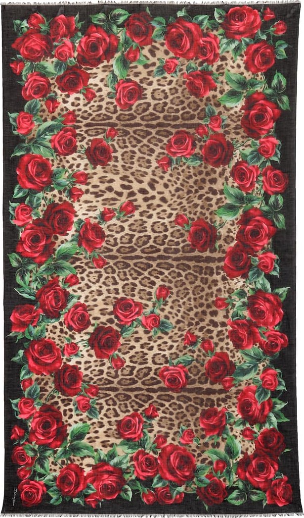 Dolce & Gabbana Printed cotton scarf