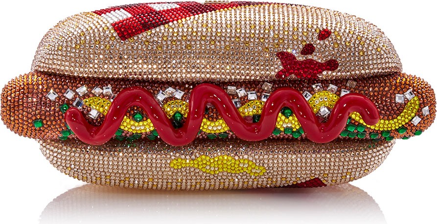 Judith Leiber Hot Dog Minaudiere Clutch Bag