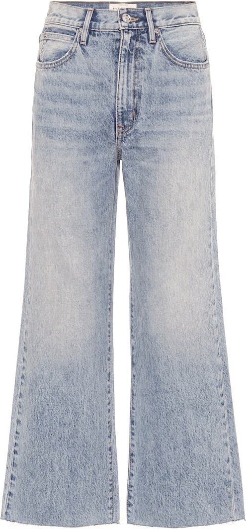 SLVRLAKE Grace high-rise wide-leg ankle jeans