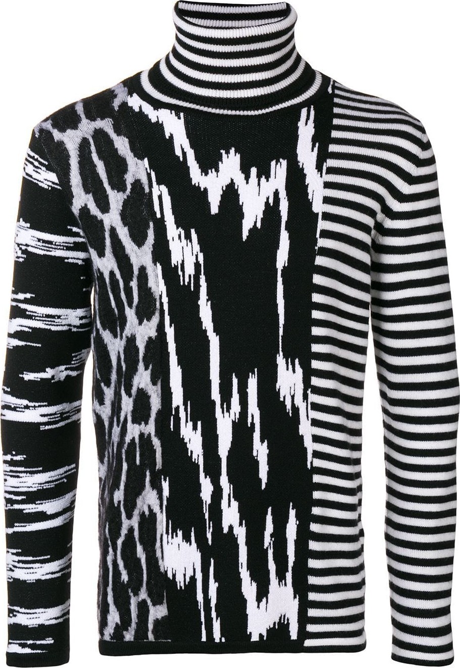Givenchy contrast pattern knit sweater