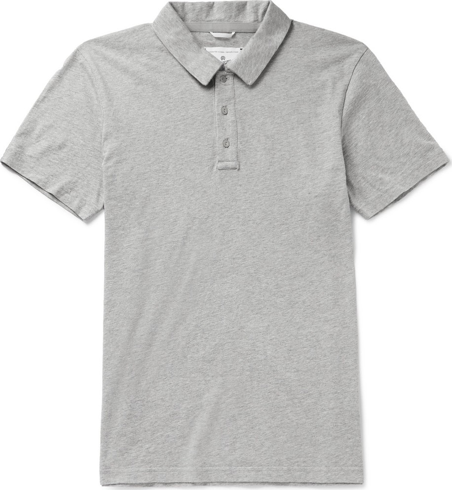 REIGNING CHAMP Slim-Fit Mélange Pima Cotton-Jersey Polo Shirt