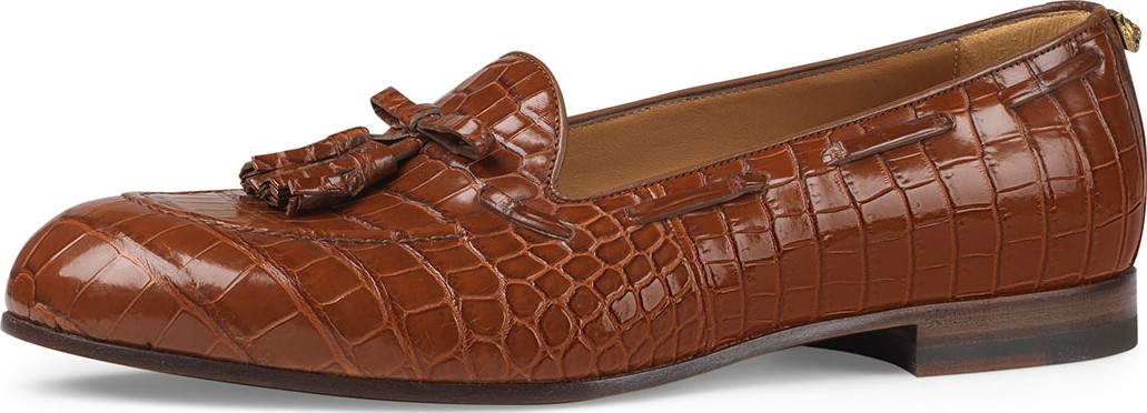 Gucci Crocodile Tassel Loafer