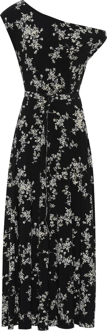 Norma Kamali Floral jersey midi dress