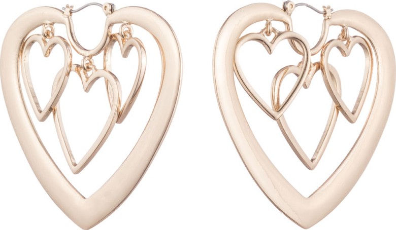 DANNIJO Yvette Heart Hoop Earrings