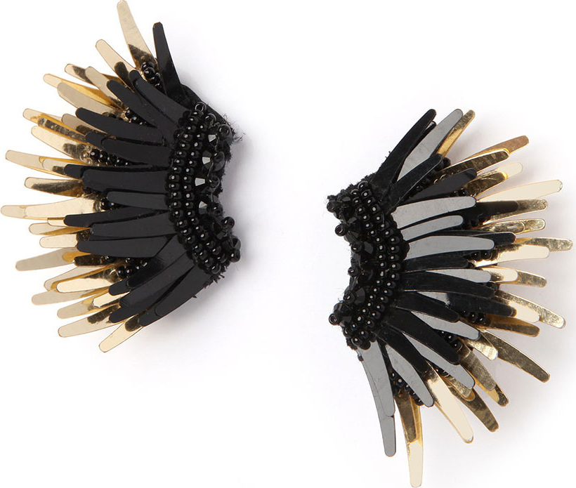 Mignonne Gavigan New York Mini Madeline Statement Earrings, Black/Golden