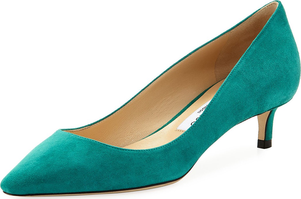 Jimmy Choo Romy Suede Low-Heel Pump