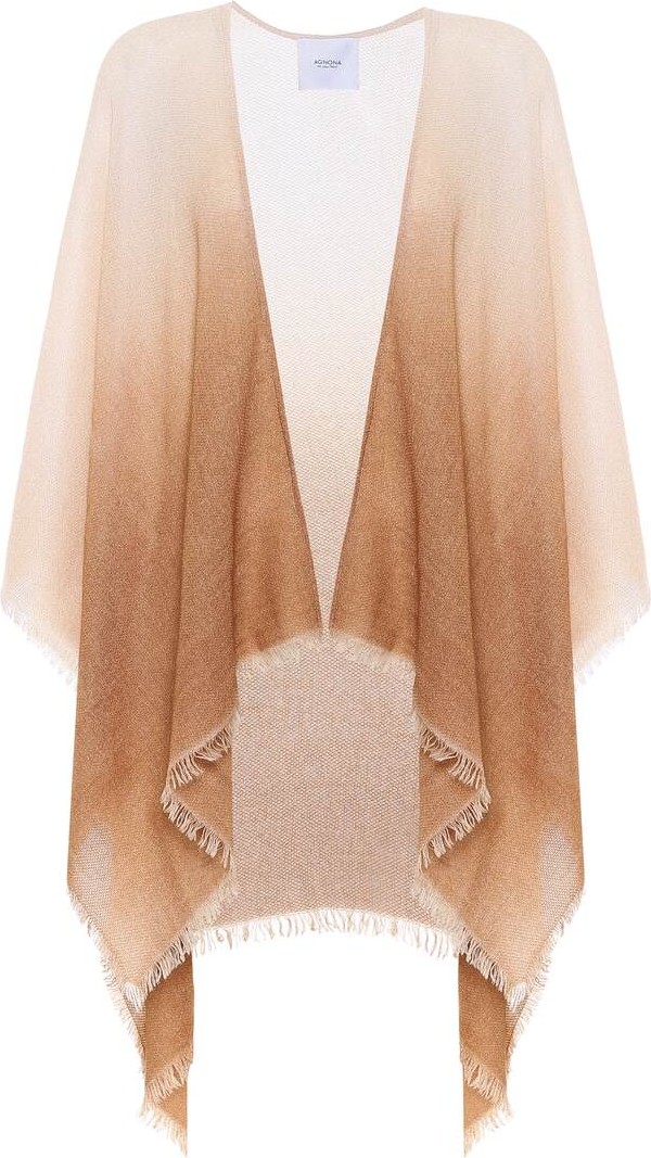 Agnona Cashmere-blend poncho