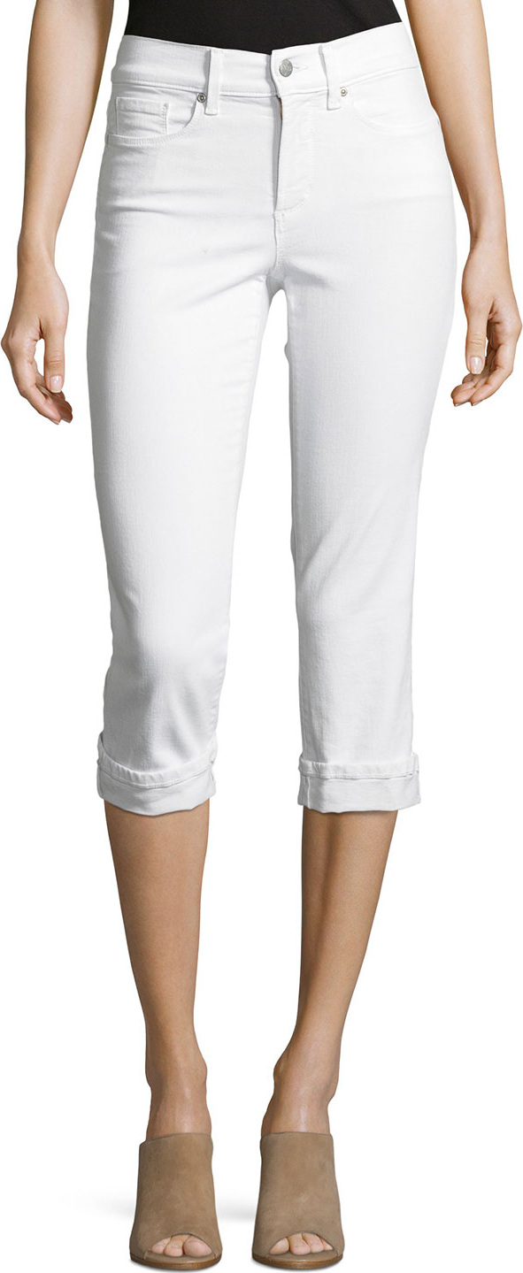 NYDJ Marilyn Cropped Denim Jeans with Rolled Cuffs