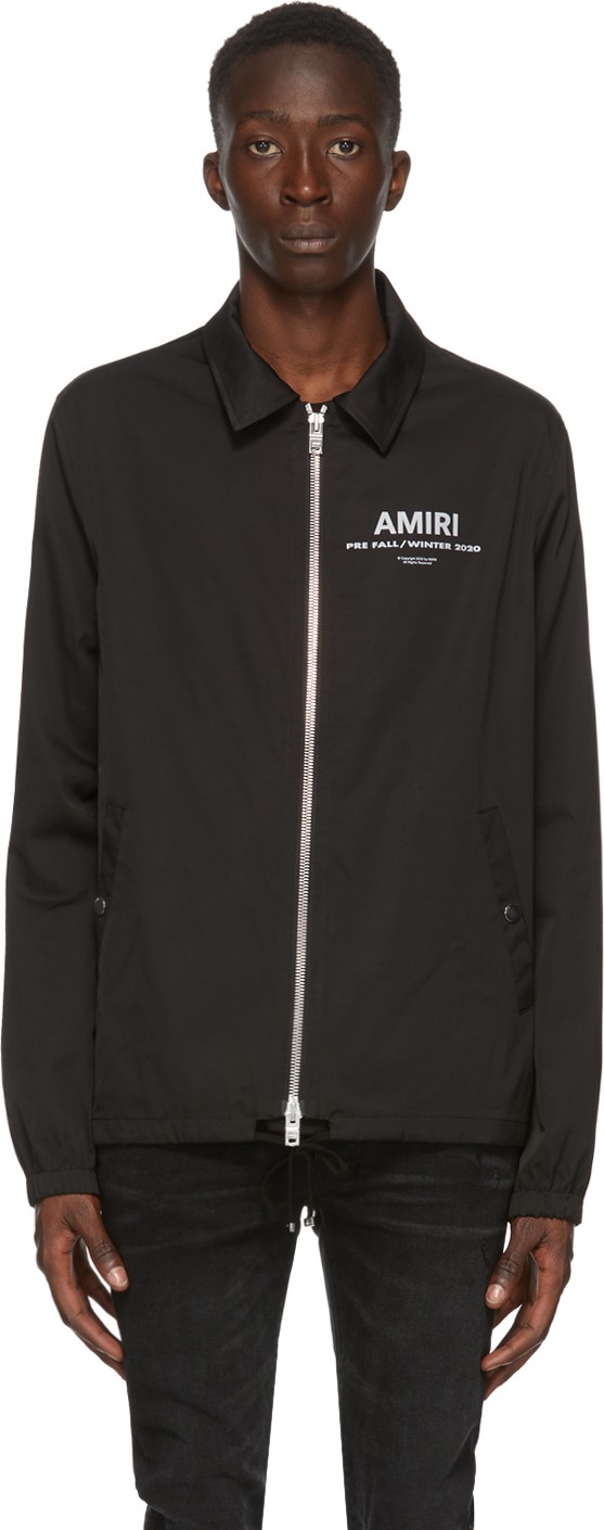 Amiri Black PF20 Coaches Jacket