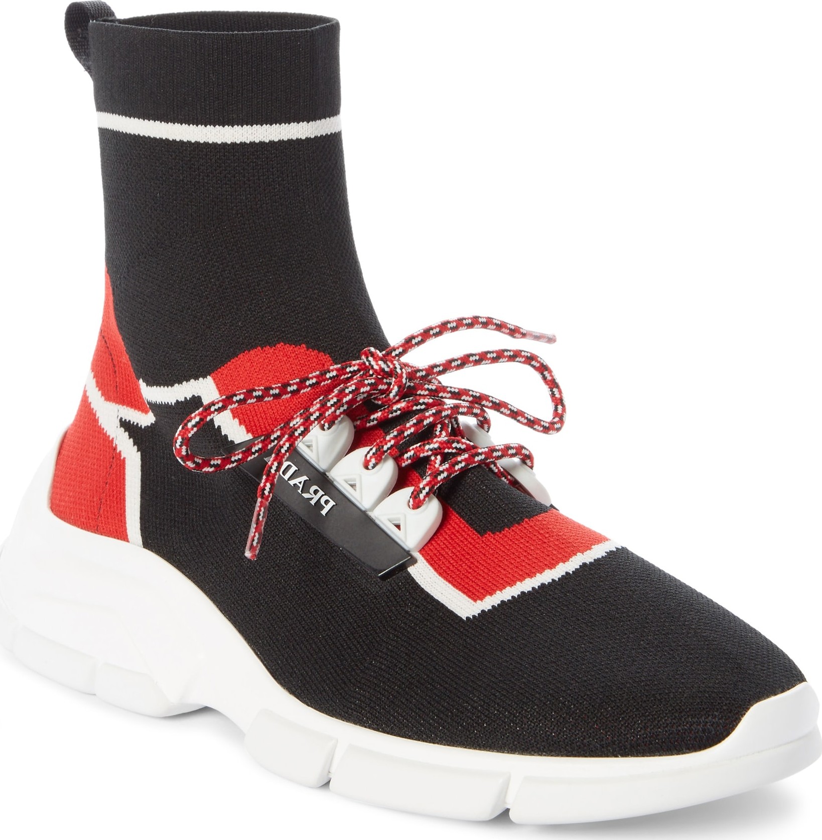 Prada High Top Sock Sneaker
